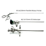 Medical Surgical Veterinarian Rigid Endoscope Optics Φ2.7mmx175mm 0° 30° With Sheath Forceps Pets Animal Medical Hospital Endoscopy