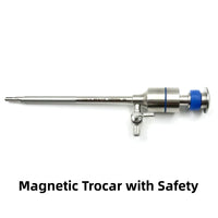 Medical Surgical 5mm 10mm Laparoscope Laparoscopy Laparoscopic Reusable Trocar Magnetic Spring Press Type Safety Screw