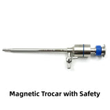 Medical Surgical 5mm 10mm Laparoscope Laparoscopy Laparoscopic Reusable Trocar Magnetic Spring Press Type Safety Screw