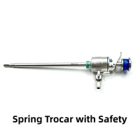 Medical Surgical 5mm 10mm Laparoscope Laparoscopy Laparoscopic Reusable Trocar Magnetic Spring Press Type Safety Screw