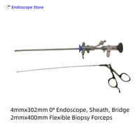 Medical Surgical Rigid Endoscope Cystoscope Cystoscopy Φ2.9mm Φ4mm 302mm 30° With Sheath Bridge Work Channel Forceps