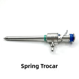 Medical Surgical 5mm 10mm Laparoscope Laparoscopy Laparoscopic Reusable Trocar Magnetic Spring Press Type Safety Screw