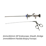 Medical Surgical Rigid Endoscope Cystoscope Cystoscopy Φ2.9mm Φ4mm 302mm 30° With Sheath Bridge Work Channel Forceps