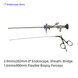 Medical Surgical Rigid Endoscope Cystoscope Cystoscopy Φ2.9mm Φ4mm 302mm 30° With Sheath Bridge Work Channel Forceps