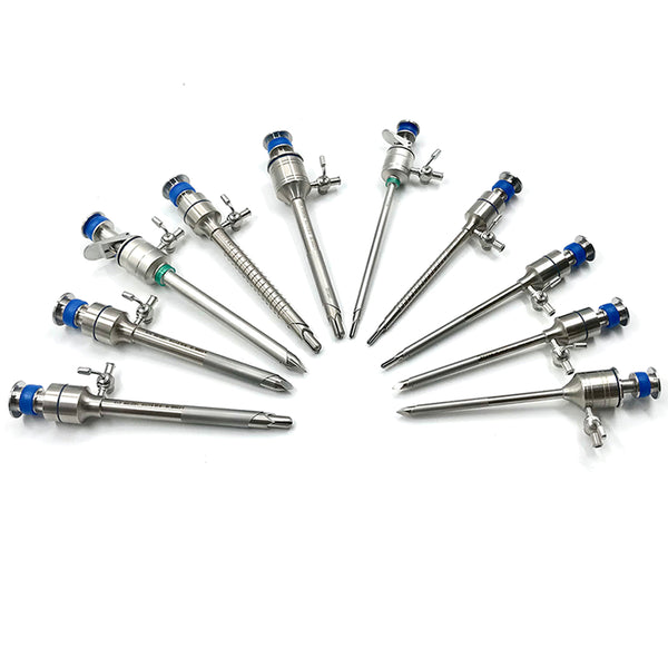 Medical Surgical 5mm 10mm Laparoscope Laparoscopy Laparoscopic Reusable Trocar Magnetic Spring Press Type Safety Screw