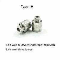 Medical Optical Fiber Adapter Interface Fit Stryker Wolf Olympus Endoscope Cold Light Source Interface Customizable