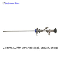 Medical Surgical Rigid Endoscope Cystoscope Cystoscopy Φ2.9mm Φ4mm 302mm 30° With Sheath Bridge Work Channel Forceps