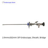 Medical Surgical Rigid Endoscope Cystoscope Cystoscopy Φ2.9mm Φ4mm 302mm 30° With Sheath Bridge Work Channel Forceps