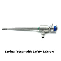 Medical Surgical 5mm 10mm Laparoscope Laparoscopy Laparoscopic Reusable Trocar Magnetic Spring Press Type Safety Screw