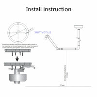 Medical LED 36W 12 Holes Ceiling Examination Shadowless Light Beauty Veterinary Adjustable