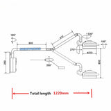 Medical LED 36W 12 Holes Wall Hanging Surgical Examination Shadowless Light Gynaecology Beauty Veterinary Pets