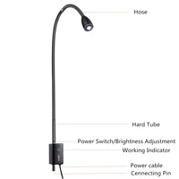 Medical LED 5W Table Wall Guide Rail Clip Examination Light