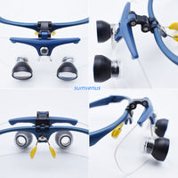 Medical  2.5X TTL Galileo Binocular Magnifier Loupes and LED Clip Headlamp