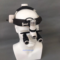 Medical Surgery LED Wireless Headlamp Headlight And 4.0X 5.0X 6.0X Binocular Loupes Magnifiers E.N.T. Examinations